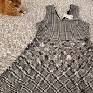 Plaid mini dress (stubborn orange cat not included